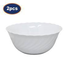 Salad Bowl Opal Glass White