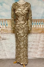 Maxi Evening Dress 8 Gold