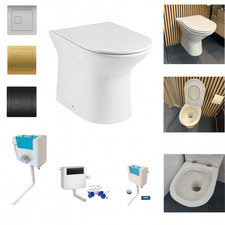 Back wall toilet - back, rimless