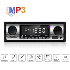 Single 1 Din Car Stereo Radio Bluetooth MP3 Player In-dash Head Unit USB/AUX/FM