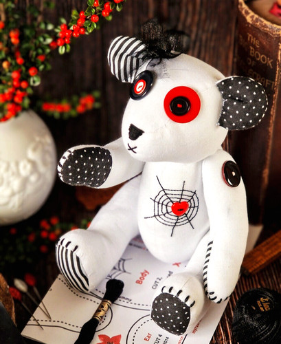 Gothic teddy bear halloween - teddy,