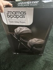 Mamas & Papas Twin Elite Dolls Pram Grey Pushchair Carry Cot