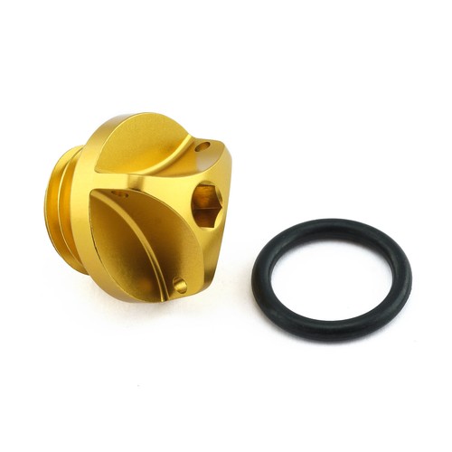 Aluminium oil filler cap gold - aluminium,