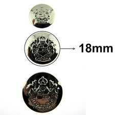 Round Gold Plastic Crested