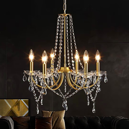 Gold clear crystal 6 - clear,