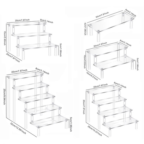 Tier acrylic display stand - 2-5,