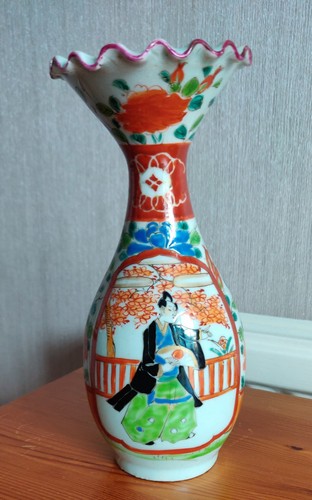 Japanese decorated vase - japanese,