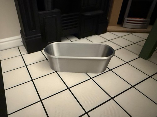 Dolls house tin bath - tin,