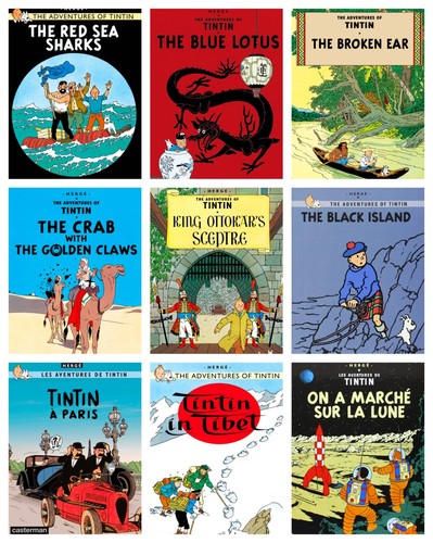 Tintin poster many - poster, designs