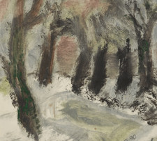 Expressive Winter Landscape | Small Painting/Study by Walter Gutbrod