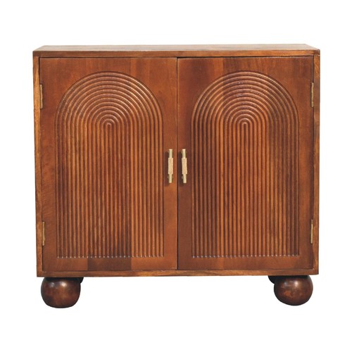 Art deco chestnut carved - carved, ball