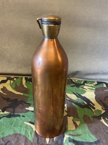 Antique brass flask - antique,