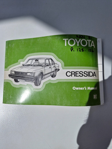Toyota cressida owners manual - toyota,