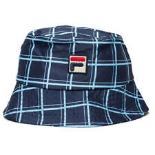 Fila Vintage Oscar Check Print Bucket Hat Navy / Blue Bell