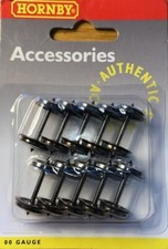 Hornby  Metal Axle/Wheel Sets 10 Pack OO Gauge 12.6mm BNIP ( choose from List)