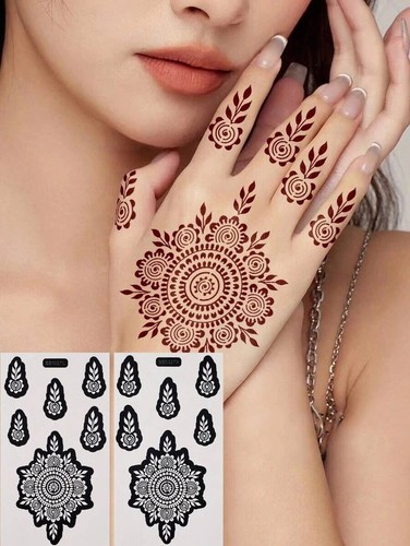 Henna mandala stencil - mandala, tattoo