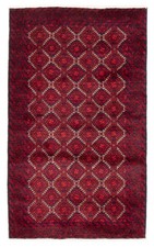 Traditional Vintage Hand-Knotted Oriental Carpet 3'5" x 5'7" Wool Area Rug