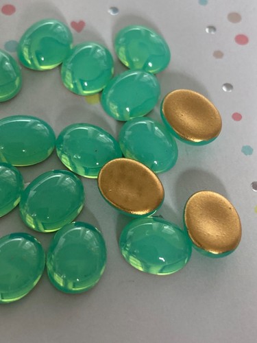 Oval flatback cabochon foiled - oval,