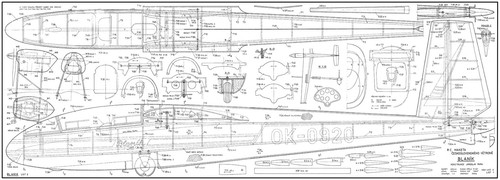 Blanik glider plans 1 4 - plans, 1/4