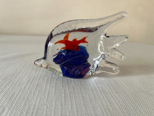 Art glass angel fish figurine