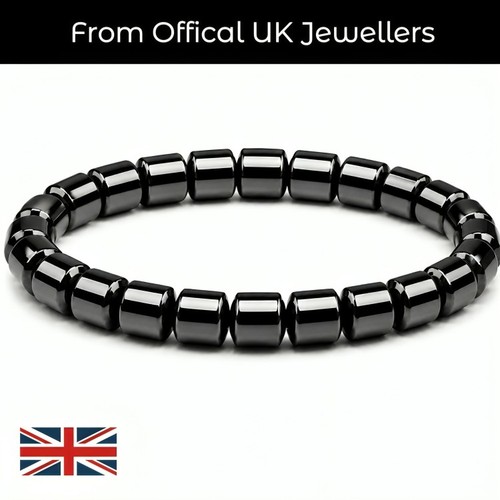 Mens black hematite - hematite, magnetic