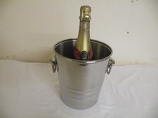 Large Polished Stainless Steel Ice Bucket With Handles Champagne Wine Cooler
