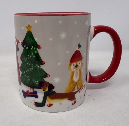 Christmas dogs ceramic mug cup - ceramic, mug/cup