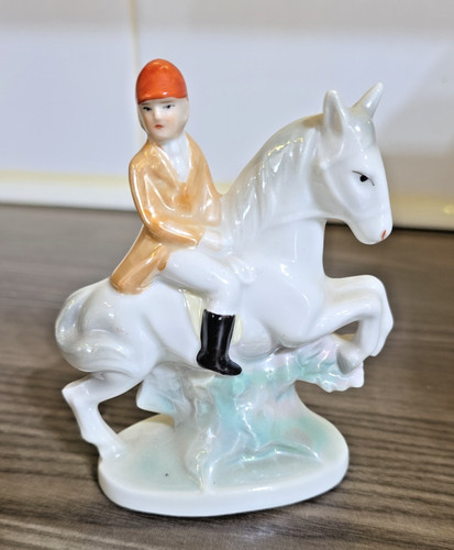 Vintage horse rider figurine - horse,