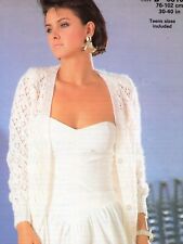 435 LADIES DK LACE CARDIGAN 30-40"  VINTAGE KNITTING PATTERN COPY