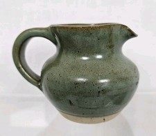 Studio Pottery Jug Green Glaze