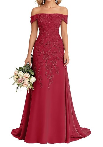 Senior off shoulder chiffon - off,