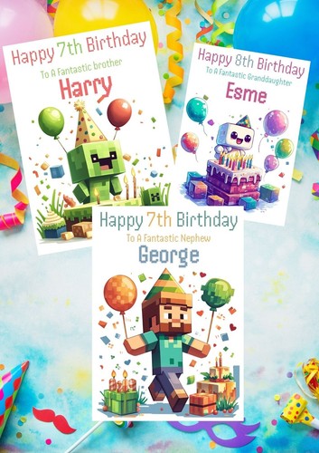 Personalised mine craft - personalised,