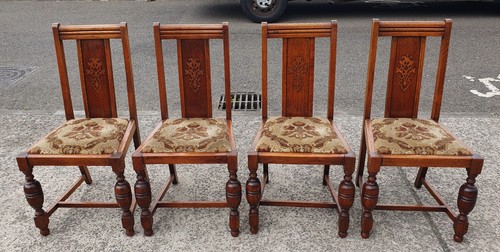 Set antique oak high - of,