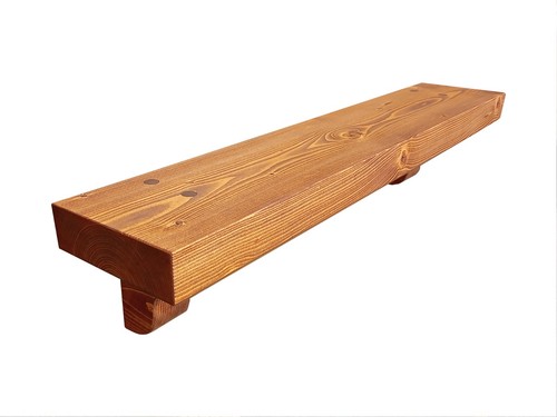 Solid pine beam mantle piece - mantle,