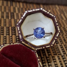 925 Sterling Silver Ring, Genuine Colour Change Fluorite Ring, Size P.5 US 7.75 