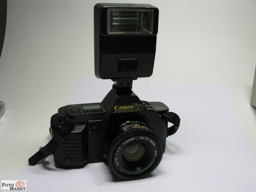 Lot canon t70 slr camera - lot:, +
