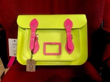The Cambridge Satchel Company Neon Yellow and Pink Satchel Never Used With Tags