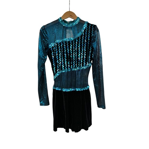 Vtg teal metallic sequin - 90's,