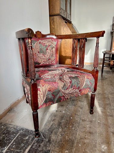 Edwardian mahogany tub - edwardian, chair