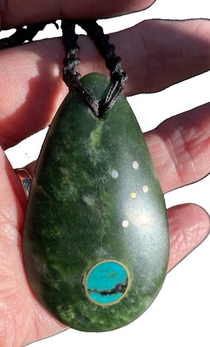 Inlaid greenstone pounamu - inlaid, nz