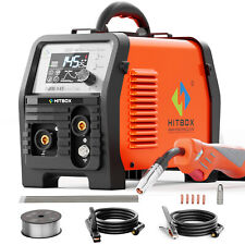 HITBOX 200A 4-in-1 MIG Welder Gasless 220V Inverter MMA TIG Spool Gun LED HBM145