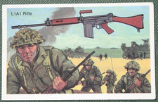 L1A1 SELF LOADING RIFLE   Vintage 1982 Illustrated Card  GE02