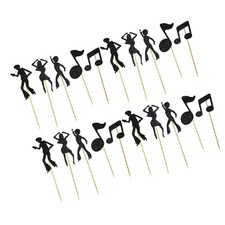  30 Pcs Music Cake Topper Decorations Party Decorative Toppers Cupcake Picks