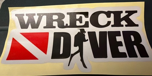 Wreck diver sticker - wreck,