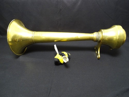 Vintage brass car boat - boat, horn