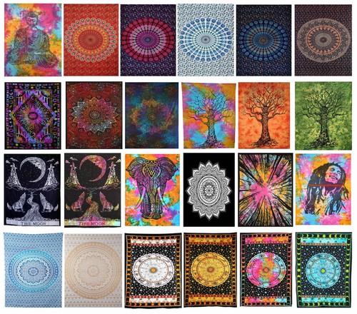 Indian mandala tapestry - mandala,
