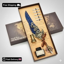Quill Feather Pen and Ink Set,Calligraphy Set,Calligraphy Kits Include Antique Q