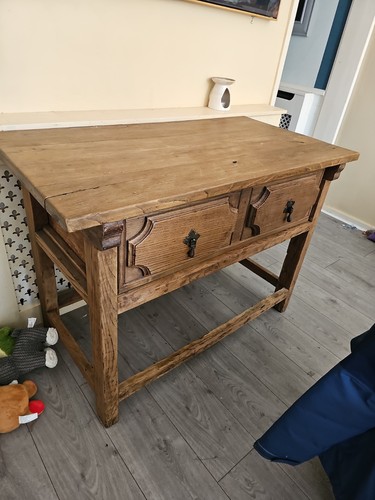 Soild oak console side - console,