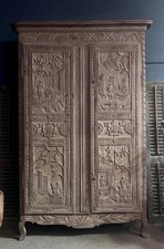 Antique French Carved Armoire