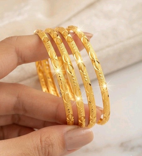 Ethnic bangles 22k gold - gold, plated